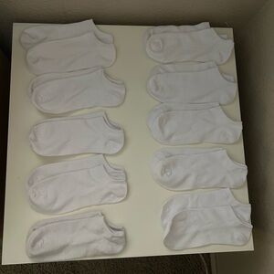 White No Show Socks for Women 10 pairs